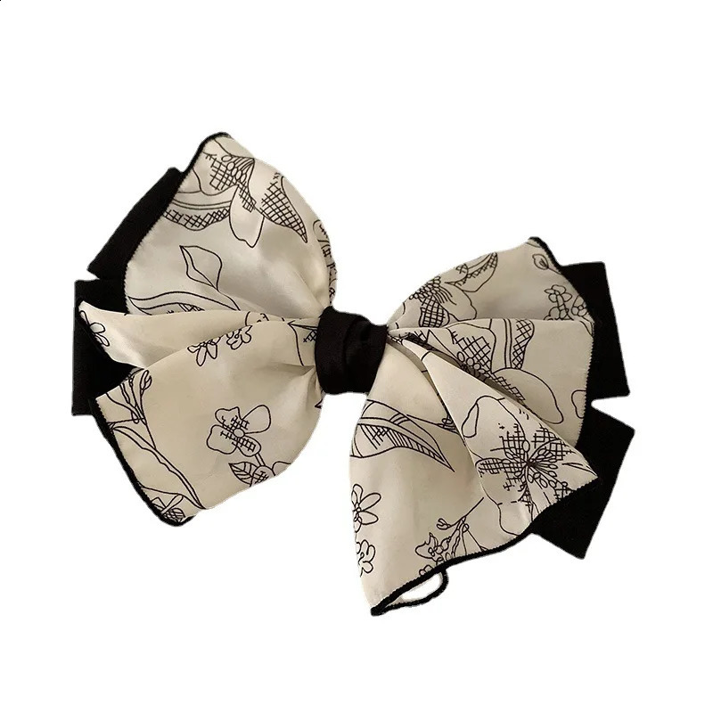 VANIKA Women Sweet Print Bows Hair Clips Hairpins Barrettes Girls Elegant Ponytail Clip Headwear Summer Hair Accessories 250807