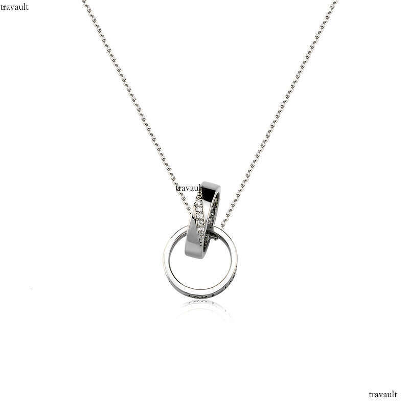 New INS Style Rings LOVE Couple Necklaces Inlaid with Moissanite chain Independent Packaging Gold Jewelry