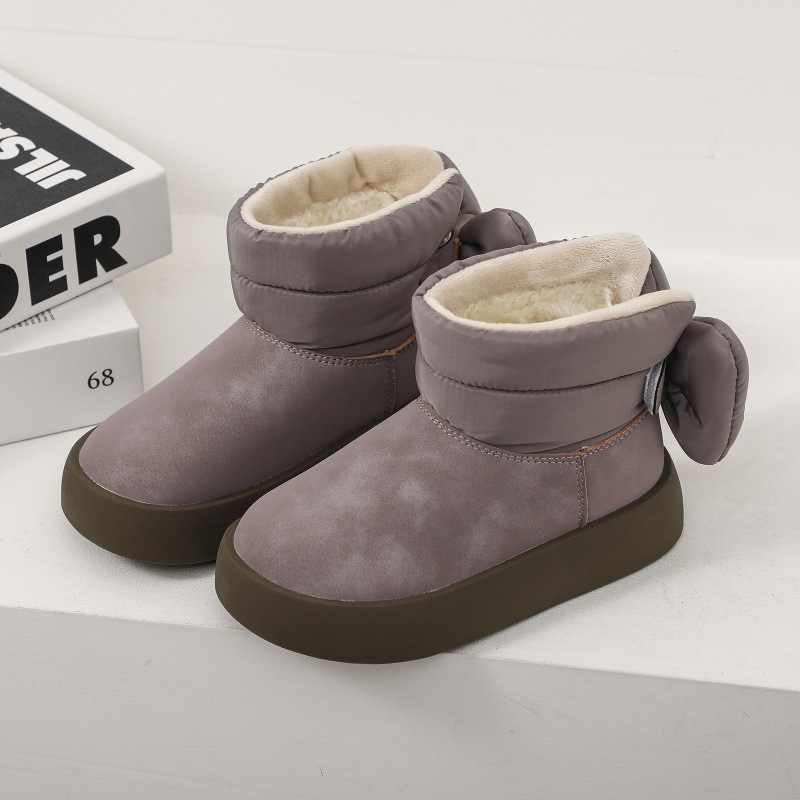 Free shipping designer Boots Winter childrens fashionable midsole cotton boots bow princess snow boots childrens shoes