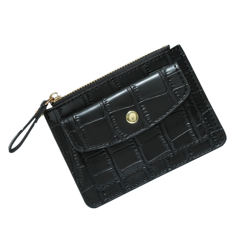 New Card Holder Coin Luxury Bag Purse Zipper Card Slot Wallet For Women Ins Candy Color Crocodile Pattern Fresh Wholesale Custom Logo