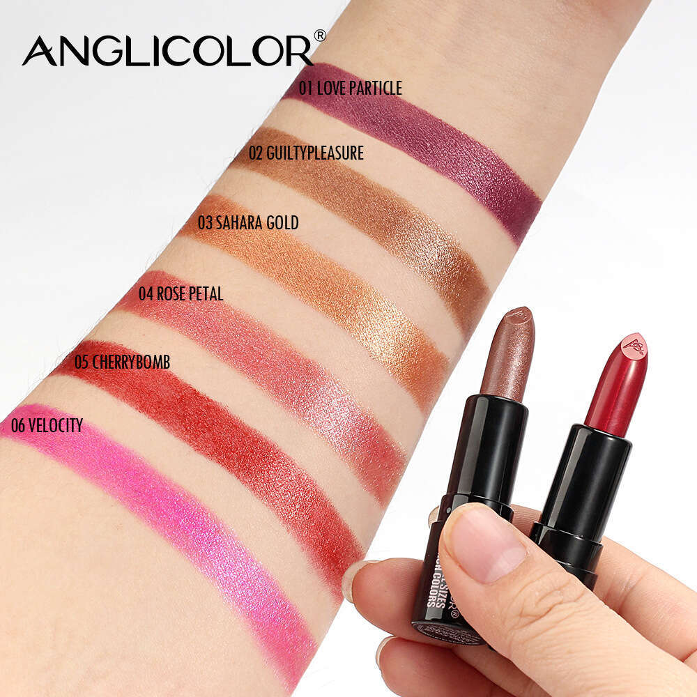 Makeup Pearlescent Set 6-Pack Waterproof Fine Shimmer Non-Stick Cup Lipstick Kit Free shipping