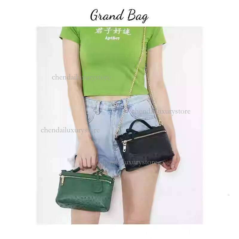 Free Shipping Designer Ostrich Pattern Women's Leather Bag Luxury Handbag Fashion Chain Shoulder Bag Mini Phone Bag