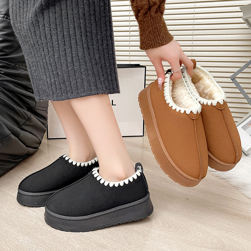 Free delivery designer woman boots Comfortable cotton boots with plush insulation snow boots short sleeved cotton shoes