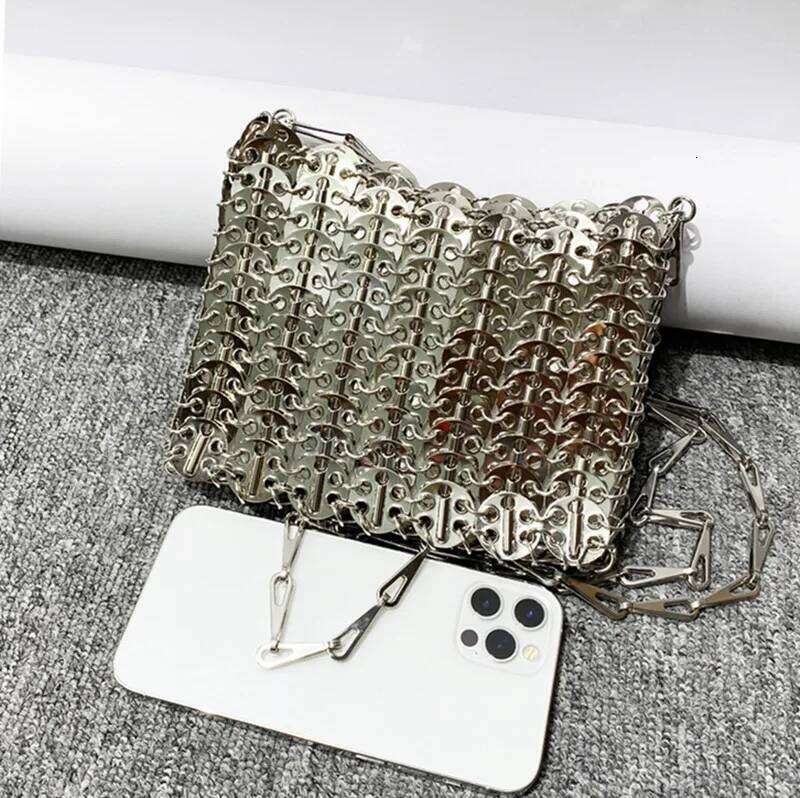 Designer Tote Aesthetic Bags Handbag Metal Hollow Women's Wedding Party Clutch Shoulder Female Evening Bag