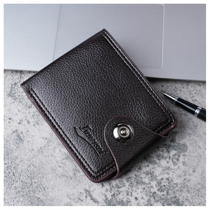 Luxury Bag Men's Wallet Multi-card Slot Casual Men's Wallet Short New Ticket Holder Coin Purse Double Line Card Holder Wallet Wholesale