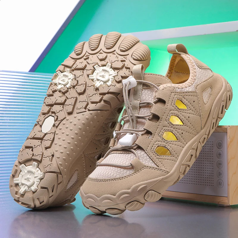 Men Outdoor Sneakers Breathable Hiking Shoes Big Size Men Women Outdoor Hiking Sandals Men Trekking Trail Water Sandals 36-47 250805