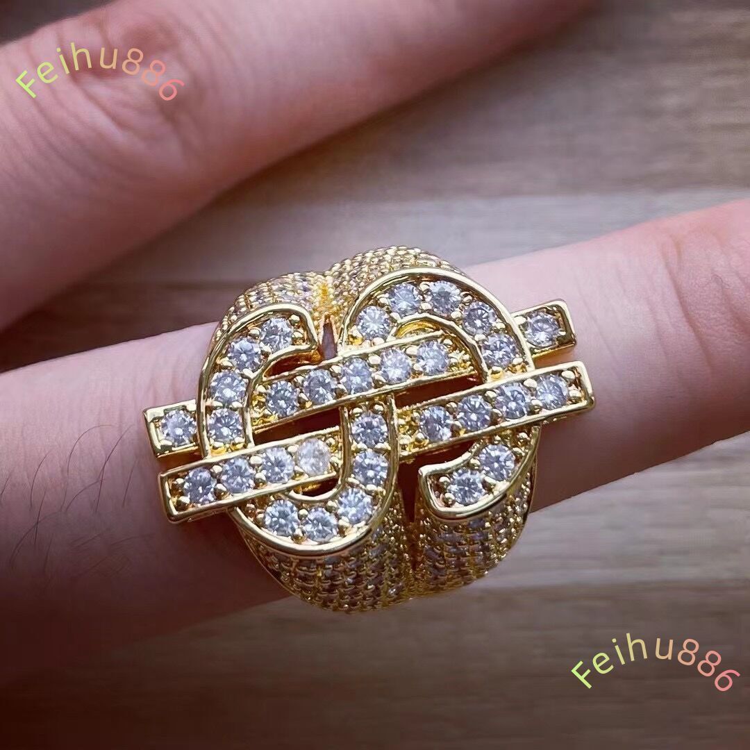 Wholesale Custom Made Jewelry 925 Sterling Silver Moissanite Dollar Design Engagement Men Rings