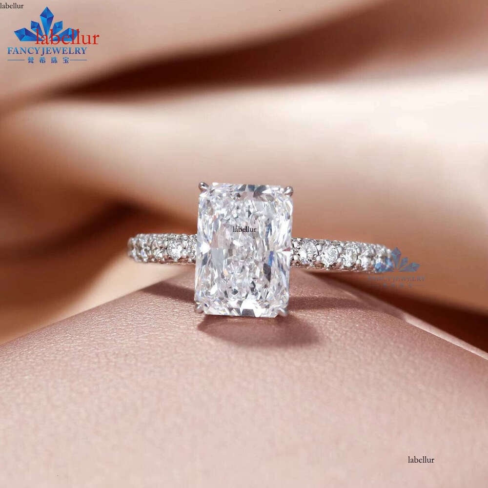 14K White Gold Wedding 3Carat D VS1 IGI Certified Radiant Cut Ring Lab Grown Dia Jewelry Rings