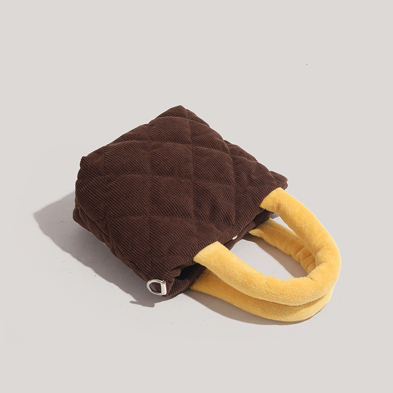 Large Capacity 2025 Cute Corduroy Quilted Casual Handbag Shoulder Crossbody Bag ddmymoon