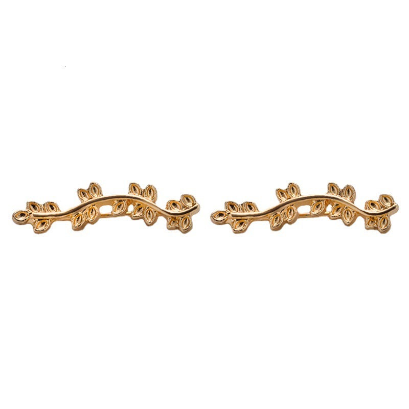New Natural Trend Multi-Layer Earrings Curved Branch Leaf Ear Jewelry