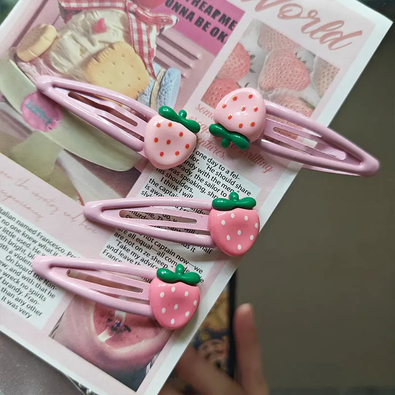 Strawberry Hair Clip Valentines Day Gift Cute BB Clip Bangs Broken Hair Hairpin Sweet Girl Hair Accessories Y2k Korean Headwear 250807