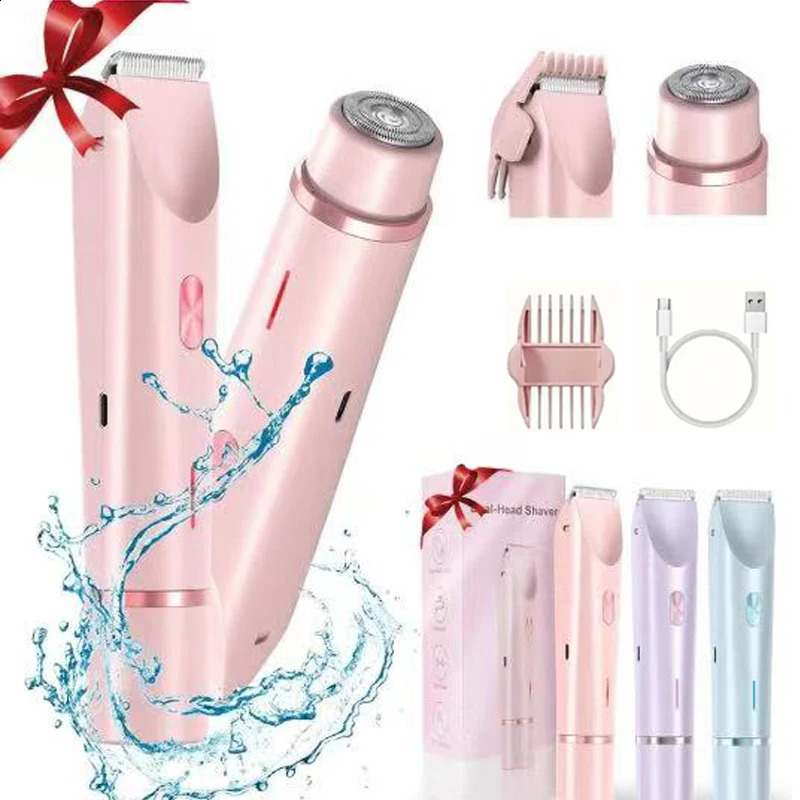 2-in-1 dual head womens electric shaver womens electric hair clipper womens electric trimmer ideal Year gift 250805
