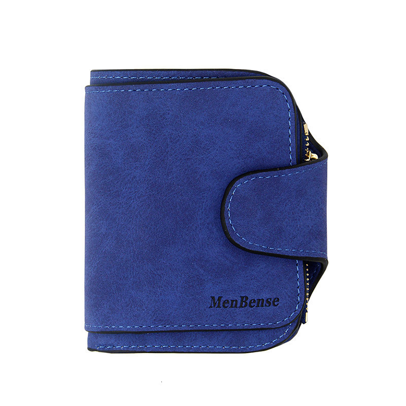 Menbense New Women's Luxury Bag Wallet Retro Suede Leather Short Wallet For Women Multiple Card Slots Coin Purse With Buckle Wallet