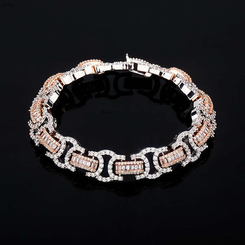 Chain Cuban Full Zircon Hip-Hop Unisex Jewelry Bracelet Bilng