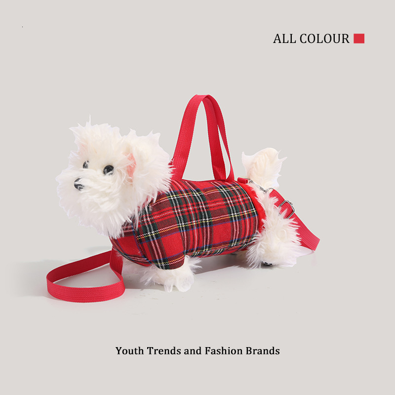Cute Plush Puppy Niche Super Popular Outing Handheld Crossbody Fashionable Shoulder Bag ddmymoon