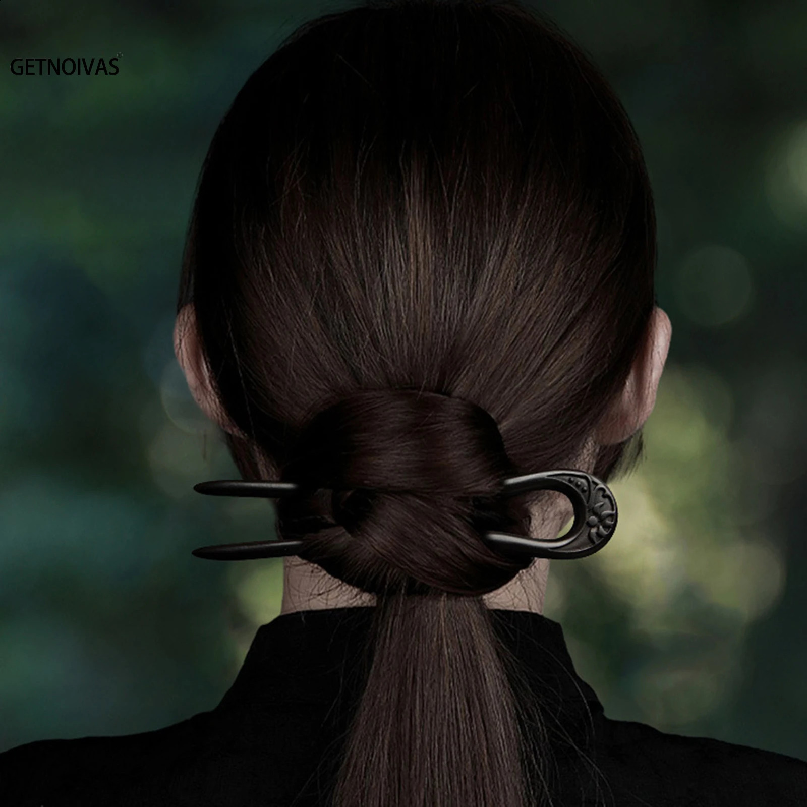 Wooden Hairpins U Shaped Hair Sticks Chinese Hanfu Hair Accessories Simple Wooden Hair Bun Chopsticks Girls Retro Jewelry 250807