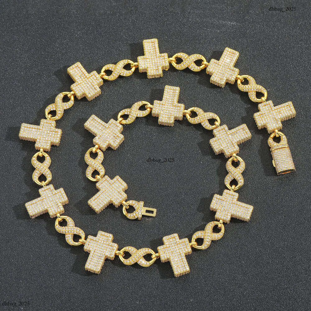 Necklace Cross Figure 8 Cuban Personality Men's Hip Hop Niche Clavicle Chain Creative Accessories