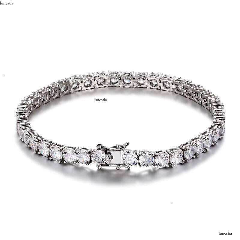 Gold Plated Hip Hop Dia CZ Cubic Zirconia Women Tennis Bracelets