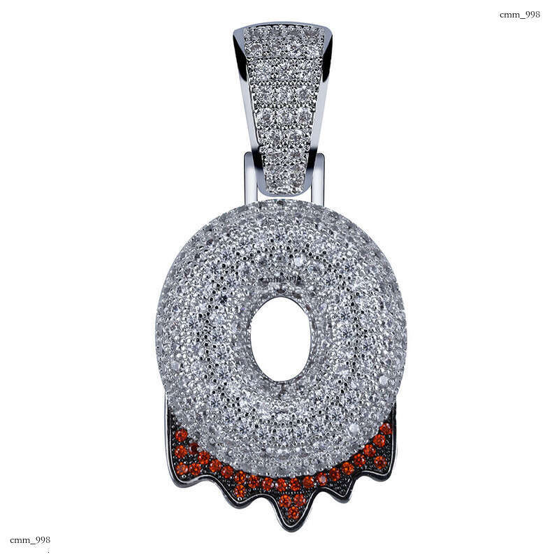 Hip Hop Personality Lava Rock English Letter Pendant DIY Splicing Micro Pave Moissanite chain Men's Trendy Necklace