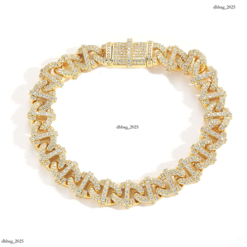 Hip-Hop New 10mm Wide Cuban Chain Personality Trendy Geometric Shape Men's Bracelet Accessory