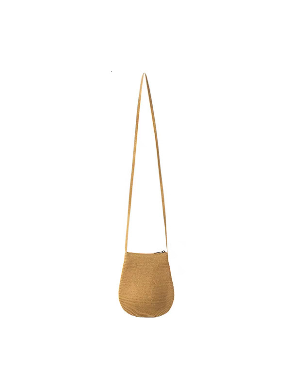 Summer Mini Drawstring Versatile Straw Small Women's Shoulder Crossbody Trendy Woven Bag New Style for Women ddmymoon