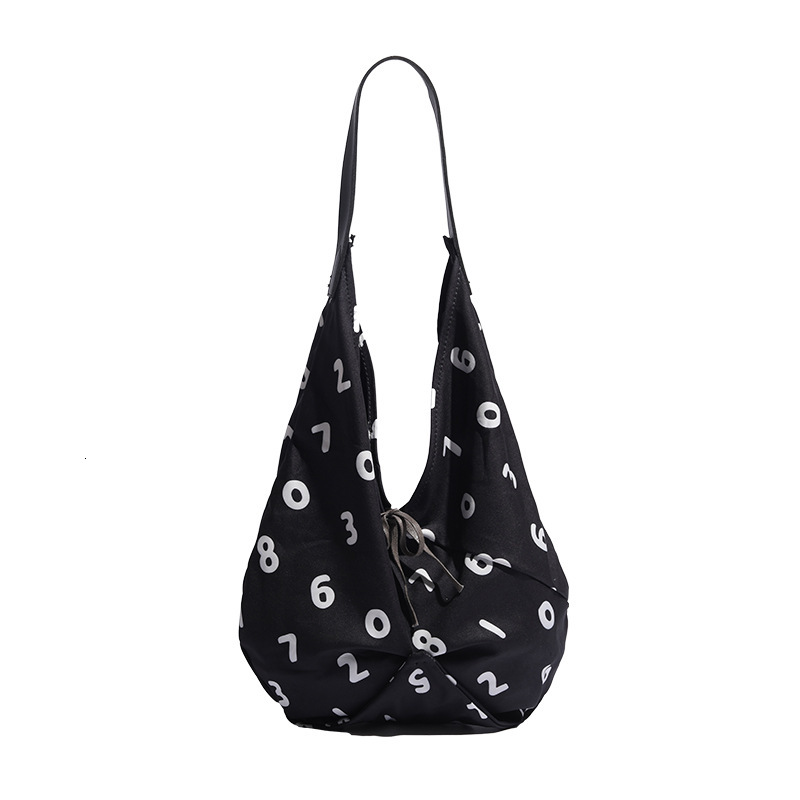 Casual Simple Canvas Tote Large Capacity Shoulder Handbag Versatile Digital Fashion Bag ddmymoon