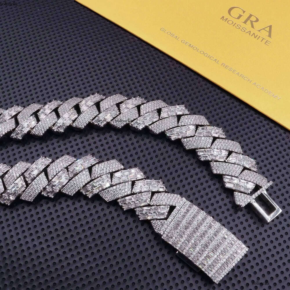 Pass Tester Gra Moissanite Dia Sterling Sier Custom Cuban Link Chain for Rapper Hip Hop Necklace
