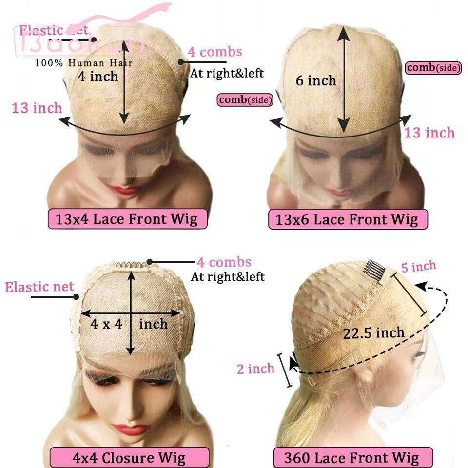 13x6 Hd Frontal 360 Ash Blonde Highlight Wig Pre Plucked 13x4 Straight Lace Front Human Hair Wigs For Women