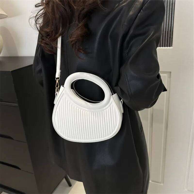 Chic Stripe Design Crossbody Bags Women Elegant Synthetic Leather Handbag, Purse, Look Shoulder Bag For Everyday Use