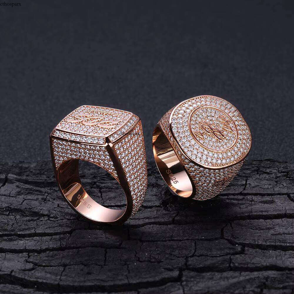 NUOYA Fine Jewelry VVS Moissanite Sier for Women Rose Gold Personalization Custom Name Dia Ring
