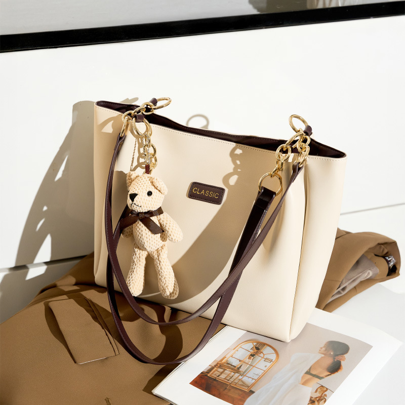 Tote New Women's Genuine Leather High-End Large Capacity Summer Niche Commuter Shoulder Bag Trendy Bags