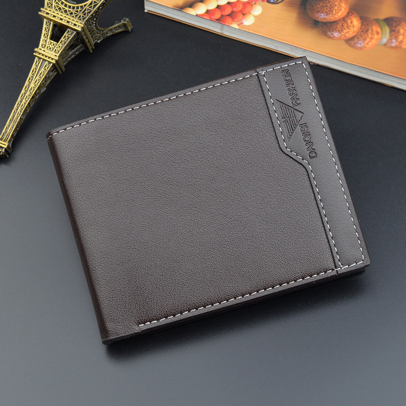 New Men's Wallet Designer Bag Short Luxury Bag Style Money Clip For Young Men Multi-card Slots Fashion Patchwork Casual Business Thin Soft Leathe