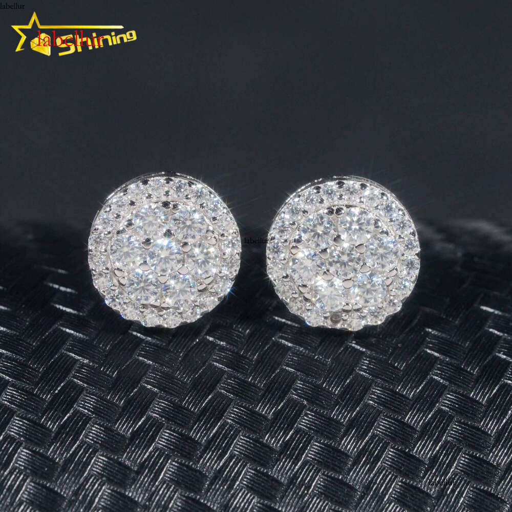 Gra Certificate Pass Dia Tester Iced Out Hip Hop Jewelry Popular Sterling Sier VVS Moissanite Stud Earrings