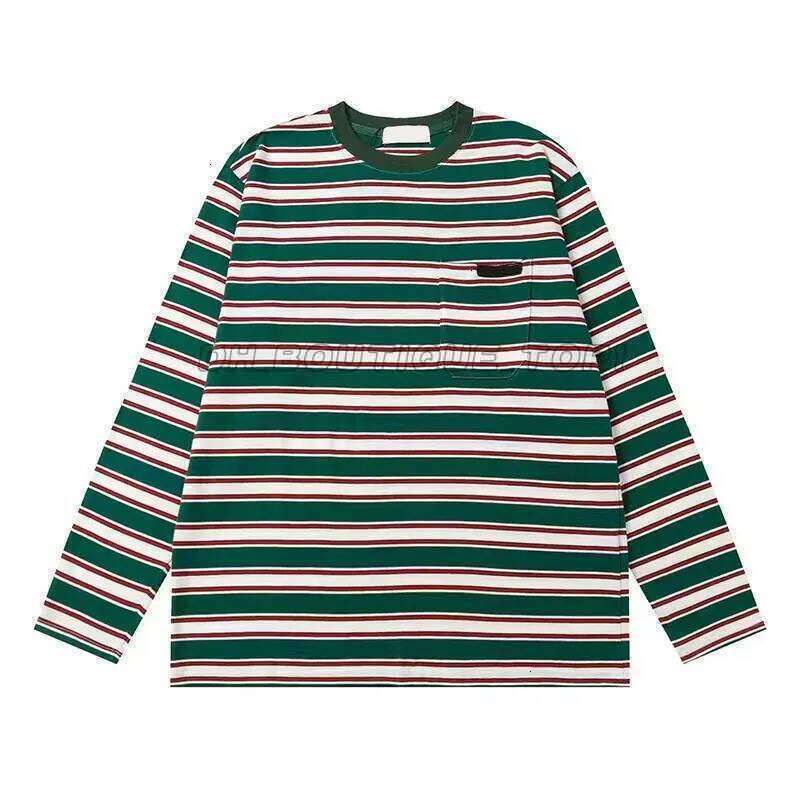 Muilys Muilys designer womens tshirt long sleeved shirts round neck striped letter logo autumn top fashion versatile muis women T shirt loose white lapel tshirts ed8