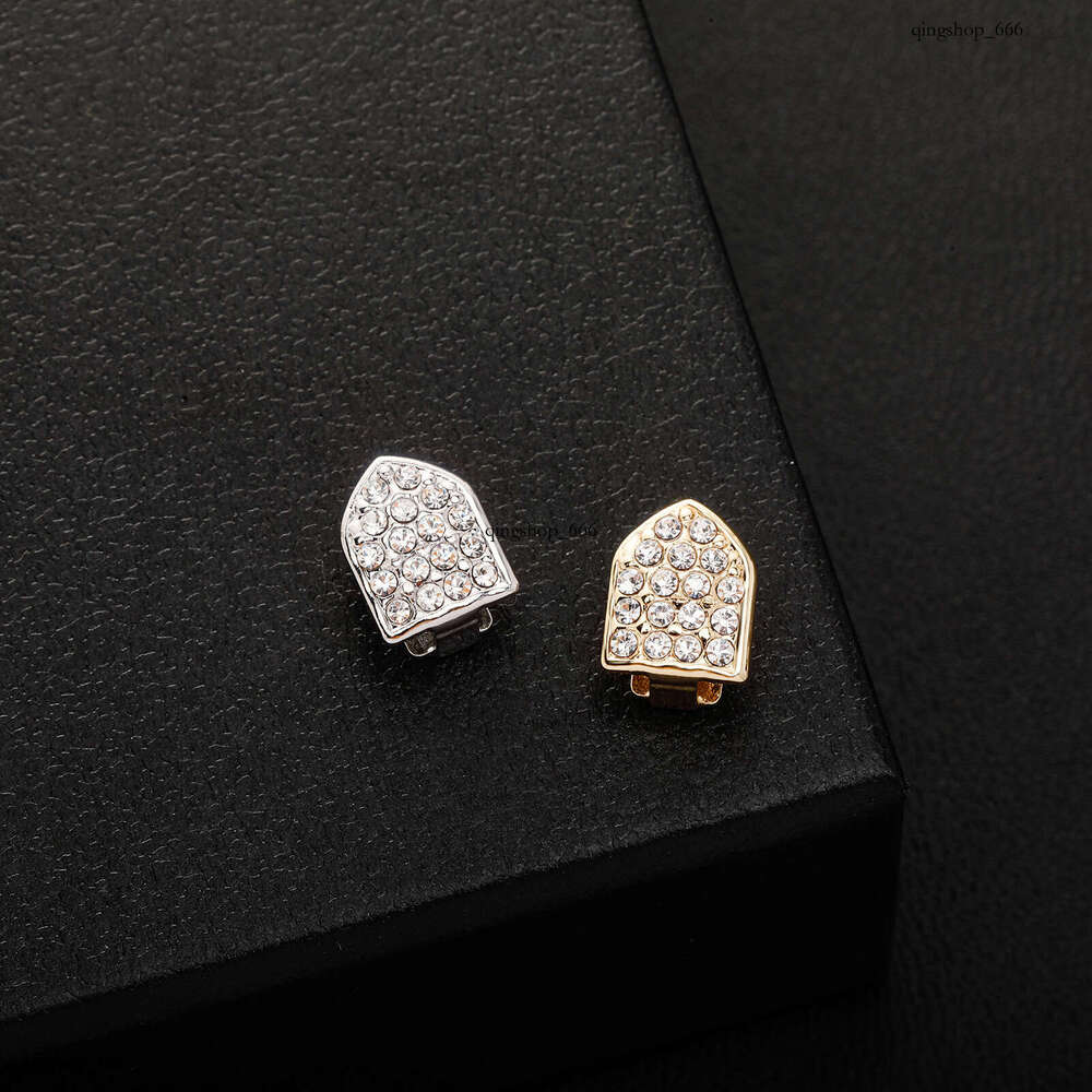 Single Gold Tooth Full Dia Trendy Men's Nightclub Rap Super Cool Accessories Teeth Grills