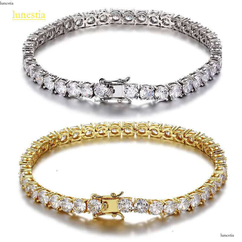 Gold Plated Hip Hop Dia CZ Cubic Zirconia Women Tennis Bracelets