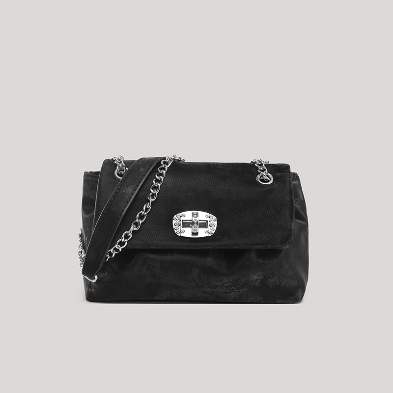 Korean Sweet Rich Girl Style Small Square 2025 New Niche Chain High-end Pleated Single Shoulder Crossbody Bag ddmymoon