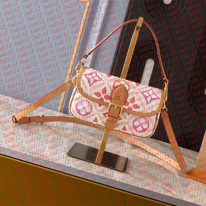 New must have Original Top quality designer handbag diane Baguette bag Womens crossbody shoulder bag mirror quality leather bag tote embossing fashion wallet 13a