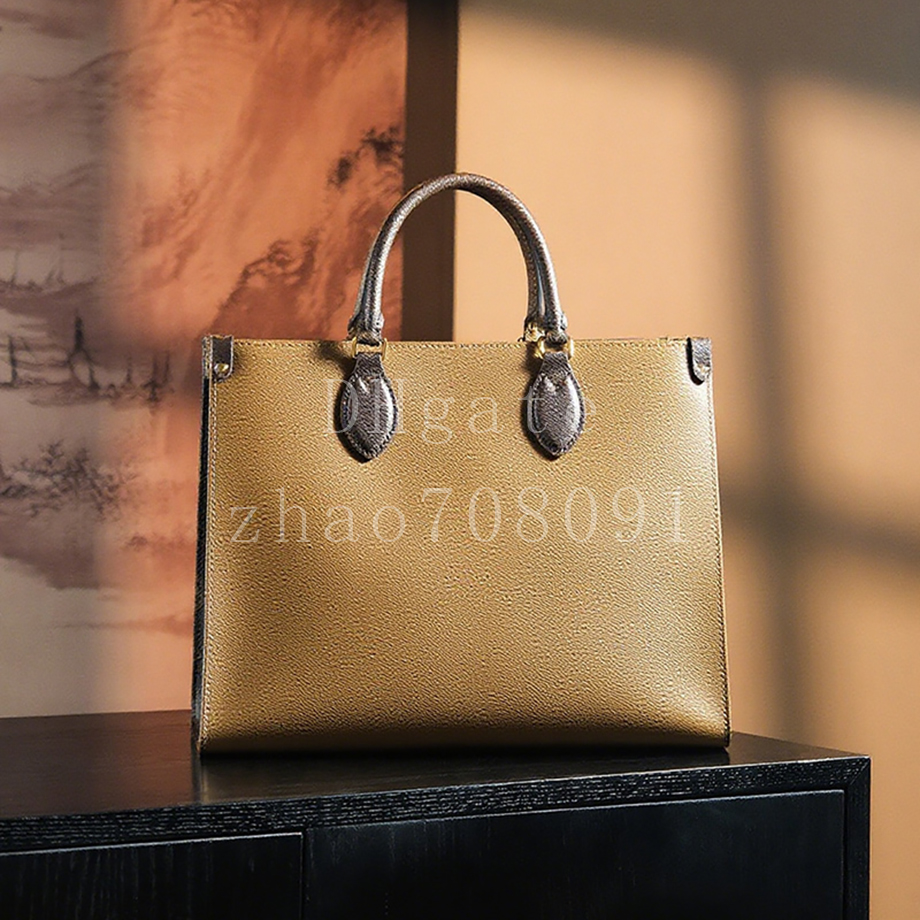 Coated Canvas Leather Designer Tote Bag MM size 35CM Diamond quality Luxury Shoulder Handbag Shopping bag With box LO01D3