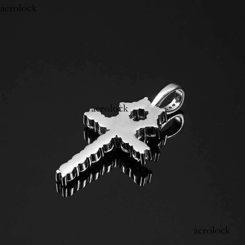 Trendy Large Cross Pendant Micro-Paved Moissanite chain Ankh Key Hip-Hop Men's Necklace