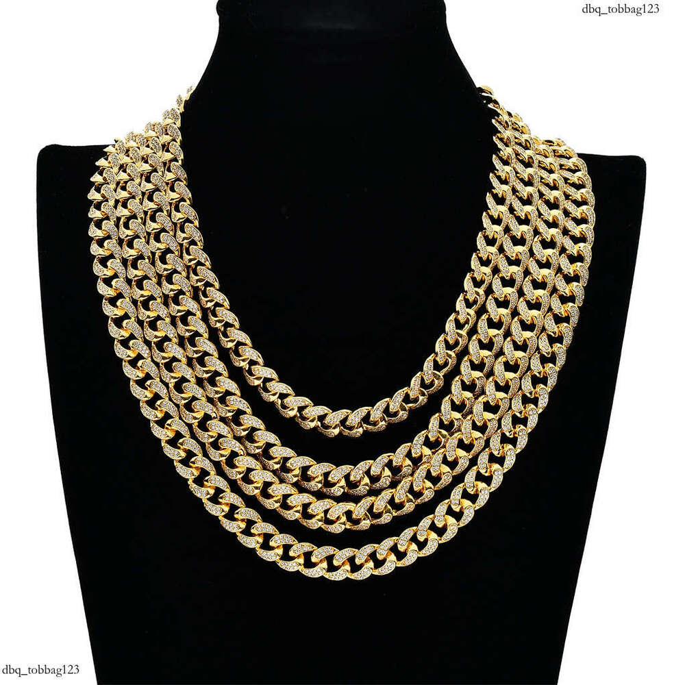 Micro Paved Moissanite chain Cuban Chain Heavy Craft 12mm Men's Personality Necklace Hip Hop Accessories