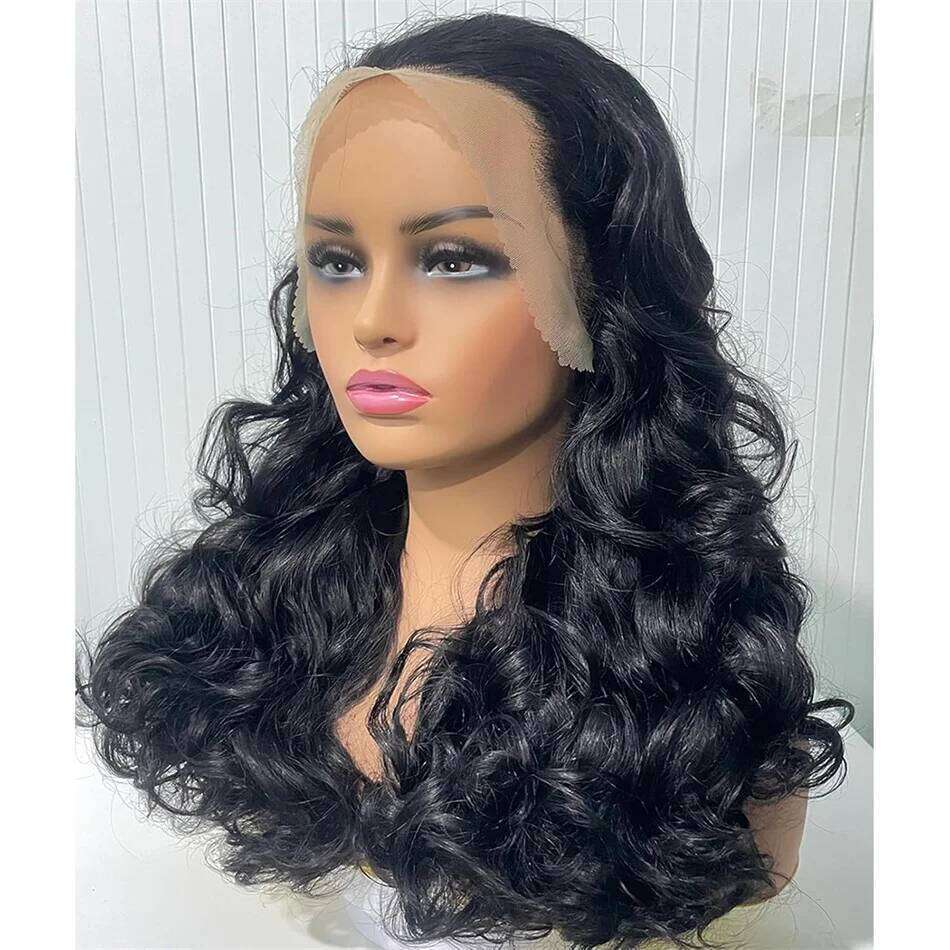 250% Density 100% Vieamese Loose 13x4 Frontal Bouncy Wave Wig with Human Hair Natural For Black Women 14-22Inch