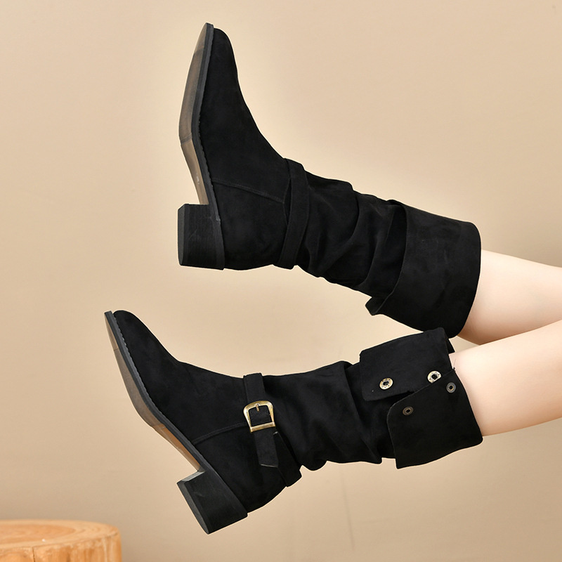 hot Free delivery designer woman boots Comfortable Martin boots middle boots wear resistant and anti slip daily boots