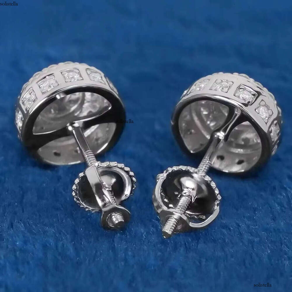 Custom Men Women Classic Sterling Sier Vvs Dia Moissanite Earrings