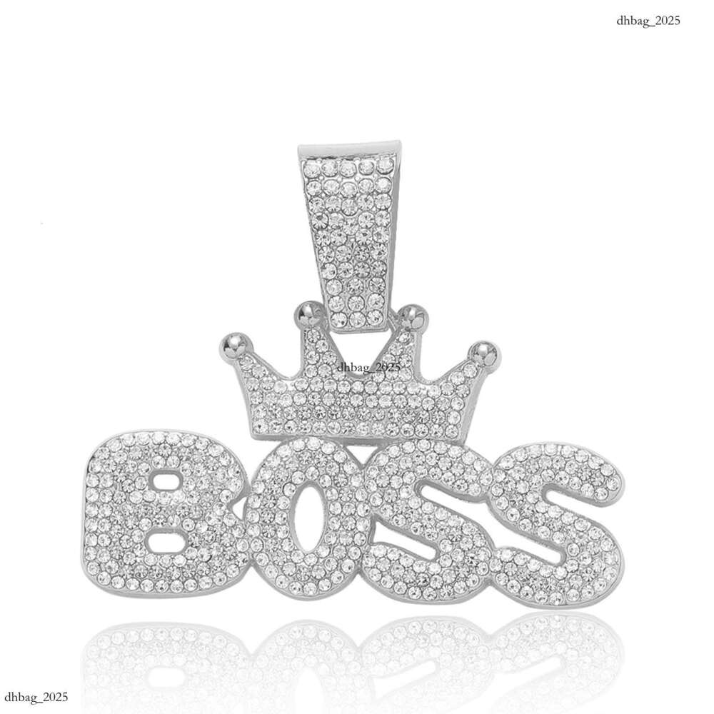 Necklace Alloy Letter Inlaid Dia Pendant Nightclub Personality Men's Hip Hop