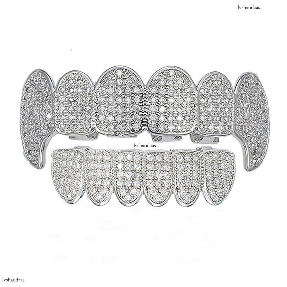 Iced Out VVS Moissanite Hip Hop Teeth Bracelet Vampire Fangs with Certificate