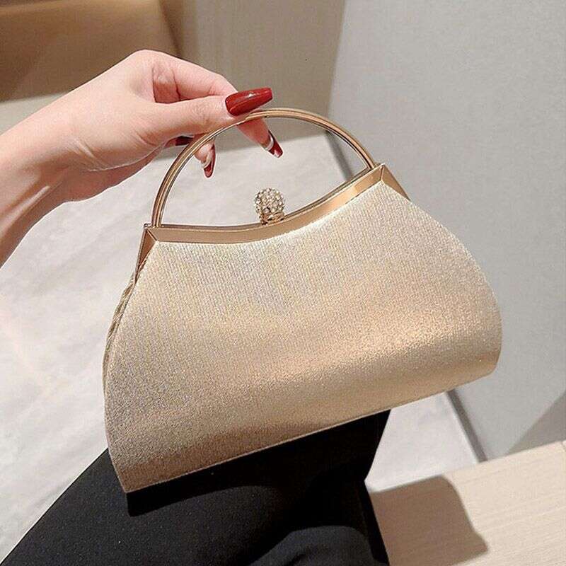 Pleated Evening Handbag Women Top Handle Glitter Day Clutch Ladies Wedding Dinner Dressed Clip Bag Dia Party Wallet