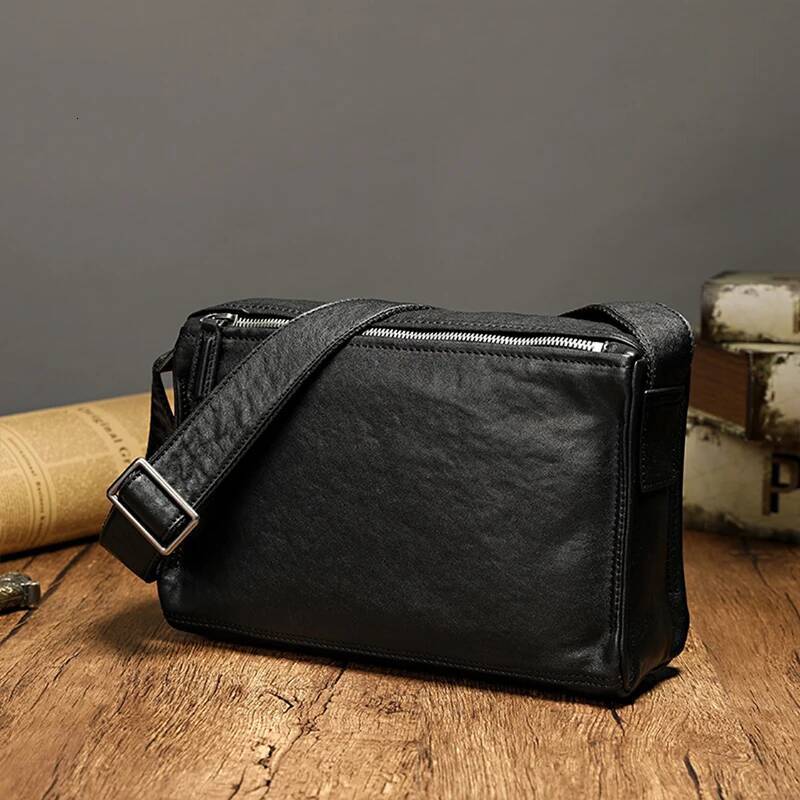 Original Messenger Fashion Men's Shoulder Genuine Leather Casual Boys Crossbody Bags Male Bag