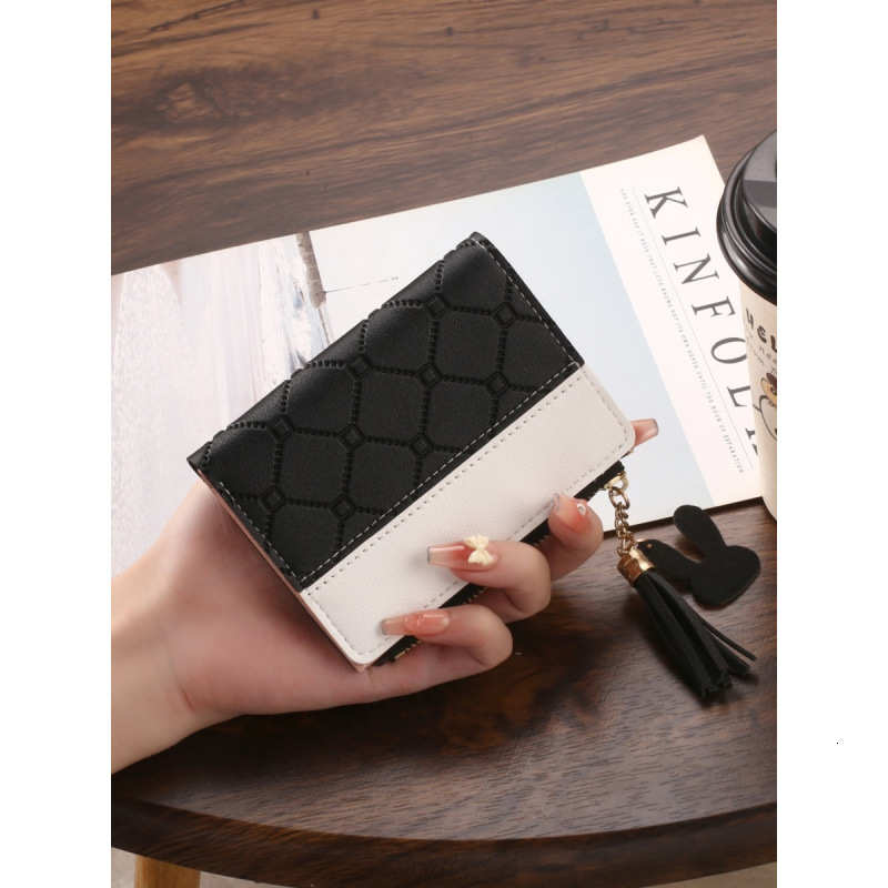 Women's European And American Luxury Bag Style Small Wallet Short Zipper 80% Off Embossed Women's Wallet Korean Version For Cross-border Ama