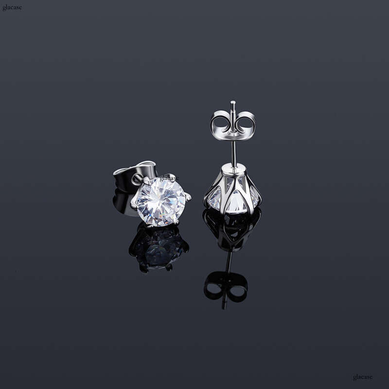0.1 ct-2 ct Sier Inlaid Moissanite Floral Fashion Earrings